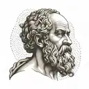 trial of socrates tattoo design idea