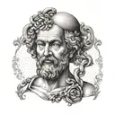 trial of socrates tattoo design idea