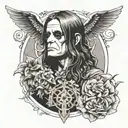 Ozzy Osbourne tattoo design idea