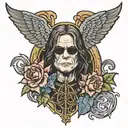 Ozzy Osbourne tattoo design idea