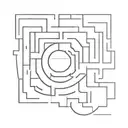 A maze with no exit, symbolizing the feeling of being trapped in one's own mind tattoo design idea