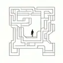 A maze with no exit, symbolizing the feeling of being trapped in one's own mind tattoo design idea