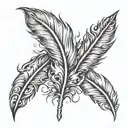 3 feathers in a flame minimul tattoo design tattoo design idea