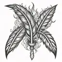 3 feathers in a flame minimul tattoo design tattoo design idea