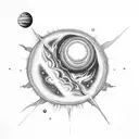  sun, Jupiter, Saturn, Mercury, Venus, Earth, Mars. tattoo design idea