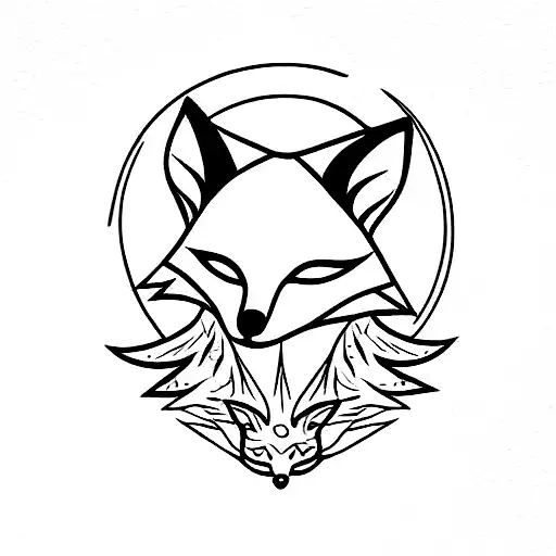 fox spirit tattoo design idea