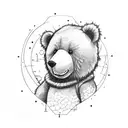 teddy bear  tattoo design idea