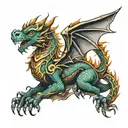 anglo saxon dragon tattoo design idea