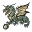 anglo saxon dragon tattoo design idea