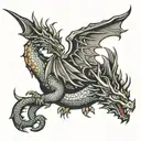 anglo saxon dragon tattoo design idea