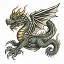 anglo saxon dragon tattoo design idea