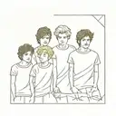 one direction tattoo design idea