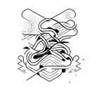 muse in simple, cursive font tattoo design idea