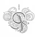 muse in simple, cursive font tattoo design idea