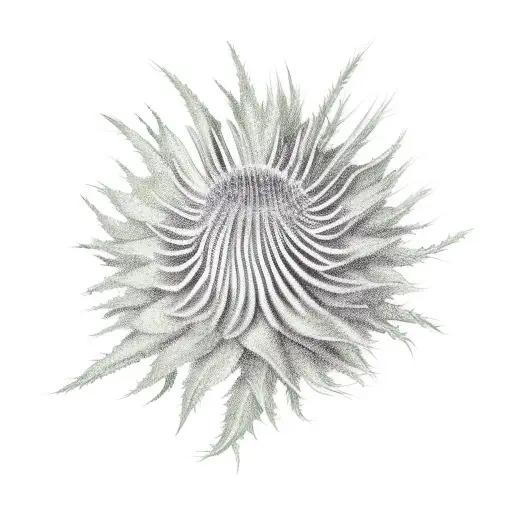 thistle tattoo design idea