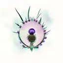 thistle tattoo design idea