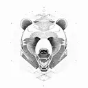 bear with cubs tattoo design idea