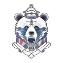 bear with cubs tattoo design idea