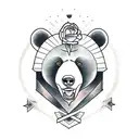 bear with cubs tattoo design idea