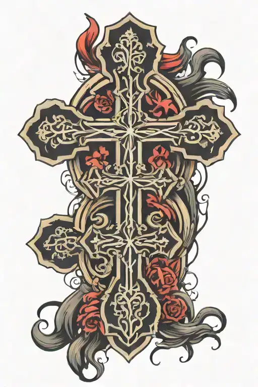 three crosses tattoo design idea