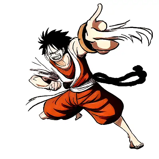 Luffy Gear 5 tattoo design idea