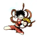 Luffy Gear 5 tattoo design idea