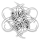 Celtic Knot with a 4 leaf clover in it tattoo design idea