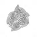 Celtic Knot with a 4 leaf clover in it tattoo design idea