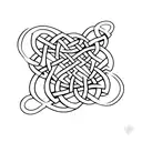 Celtic Knot with a 4 leaf clover in it tattoo design idea