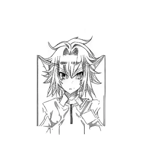 an anime character tattoo design idea