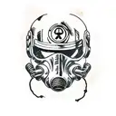 fallout brotherhood of steel mask tattoo design idea