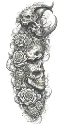 dark fantasy inspired tattoo tattoo design idea