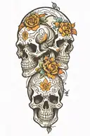 skulls tattoo design idea