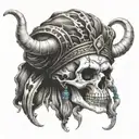 jester skull tattoo design idea