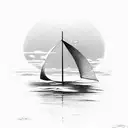 pyla dune + sailboat tattoo design idea
