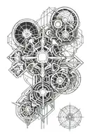 bio mechanical tattoo design idea