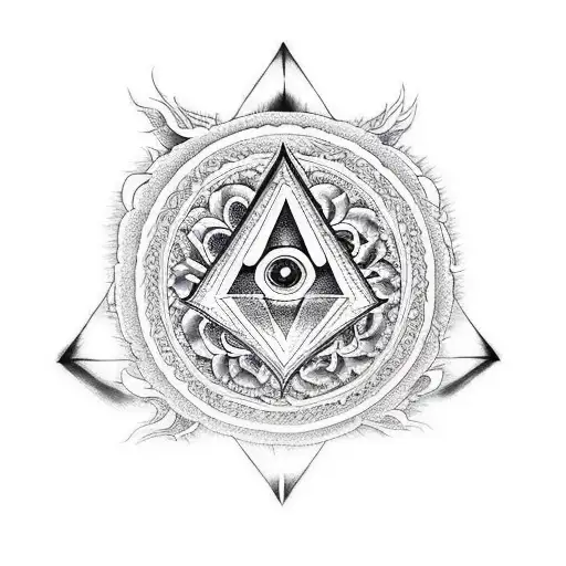 illuminati,attitude, coolness, ego tattoo design idea