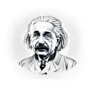 albert einstein e tesla em um fechamento de braço  tattoo design idea