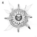 snake , dragon flies, butterflies, sun flowers, cherry blossoms, water Lillie's  tattoo design idea