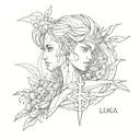 name of my son: Luka 2024  tattoo design idea