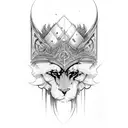 Tarot Arcan VIII tattoo design idea