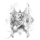 Tarot Arcan VIII tattoo design idea