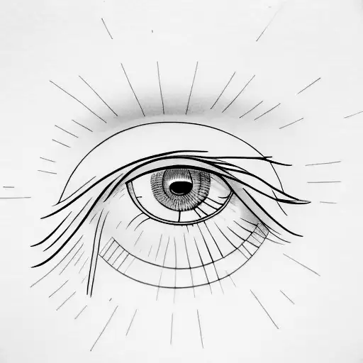 eye of a girl crying tattoo design idea