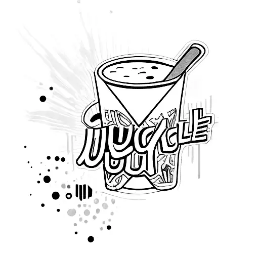 juice box with graffiti in it  tattoo design idea