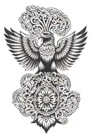 Mexican eagle tattoo design idea