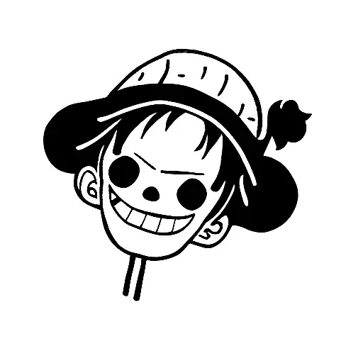  one piece luffy danced tattoo design idea