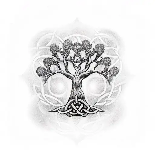 Celtic tree of life tattoo design idea