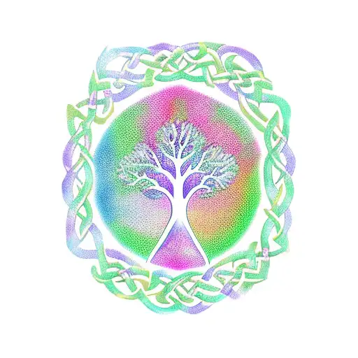 Celtic tree of life tattoo design idea