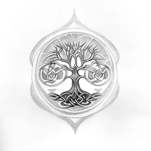 Celtic tree of life tattoo design idea
