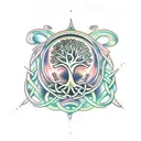 Celtic tree of life tattoo design idea